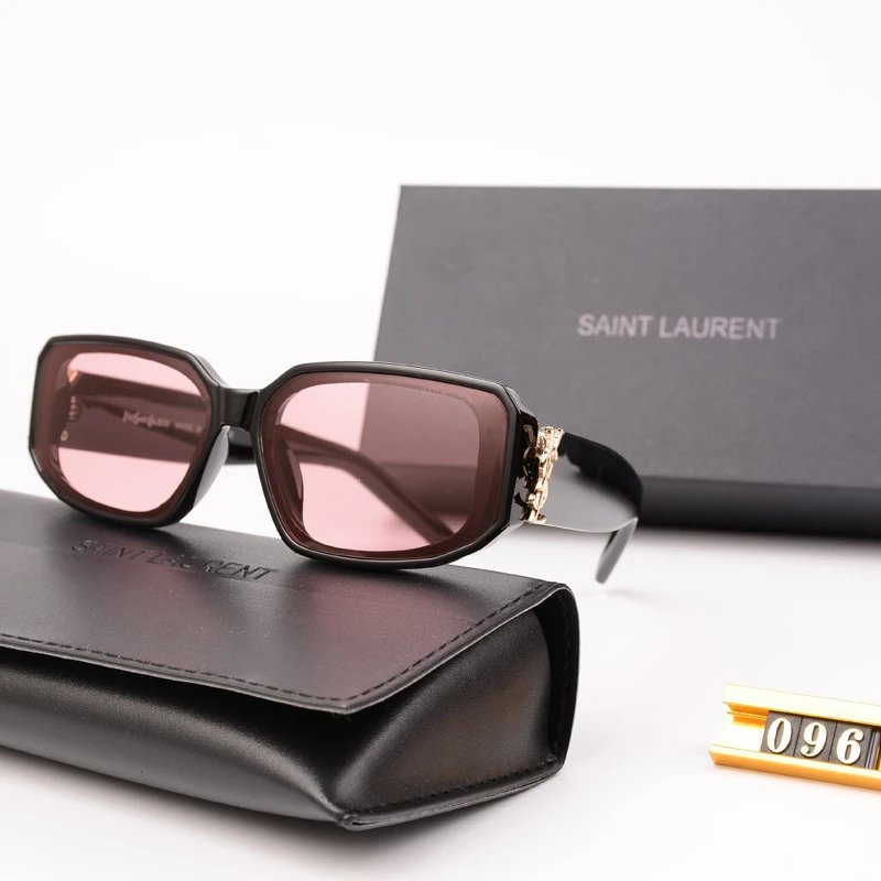 Saint Laurent Cat-Eye Sunglasses with Cassandre Logo