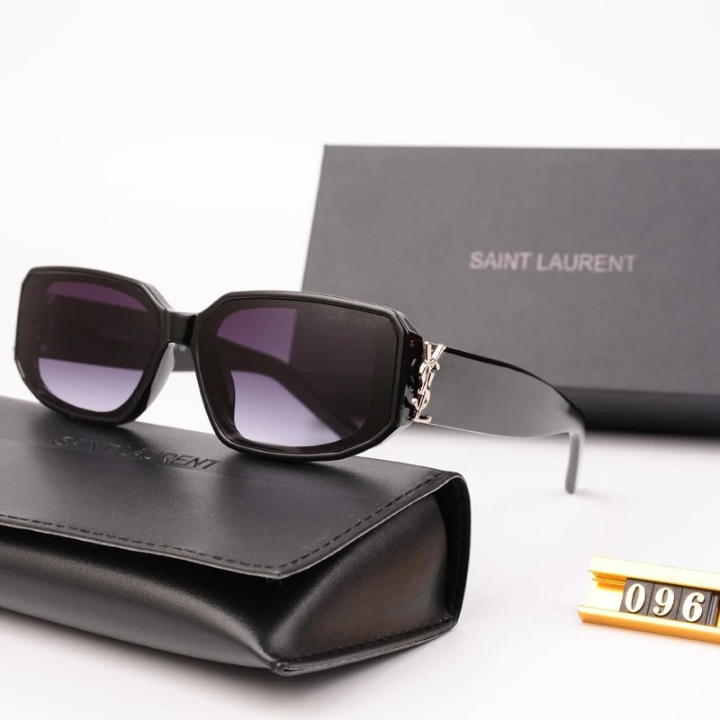 Saint Laurent Cat-Eye Sunglasses with Cassandre Logo