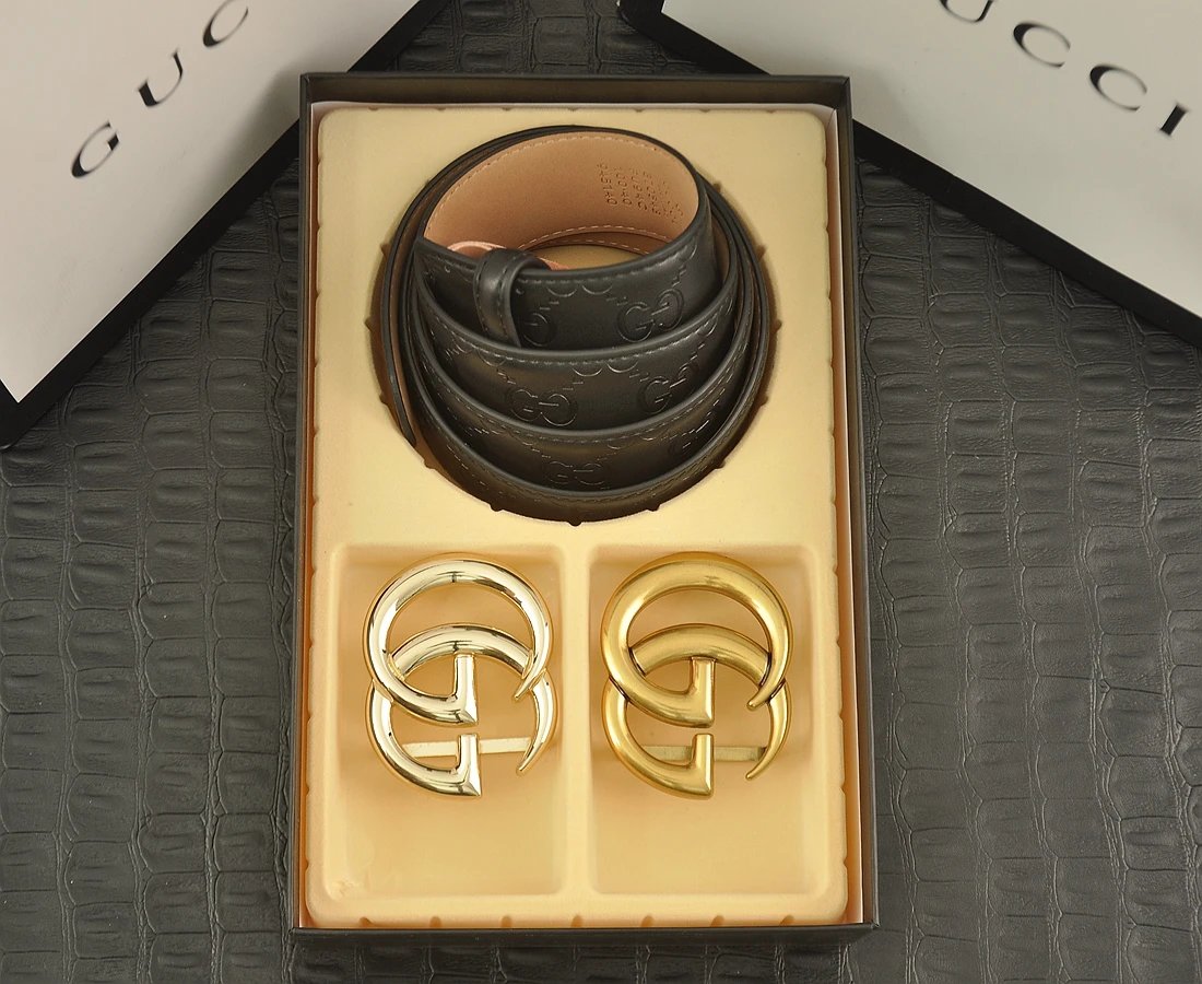 Gucci GG Marmont Reversible Belt GG Signature Black