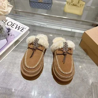 UGG Slippers Fur-Lined Suede Moccasin product detail image 10