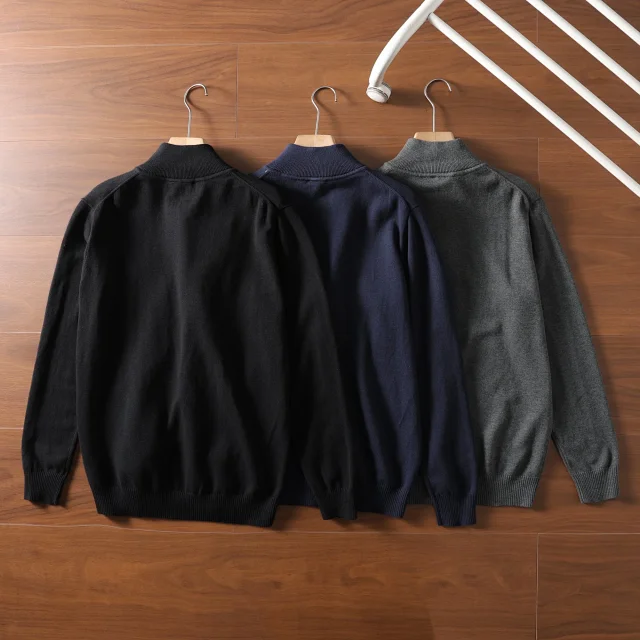 Burberry Knitwear Quarter-Zip Knit Sweater with Embroidered Equestrian Knight product detail image 7