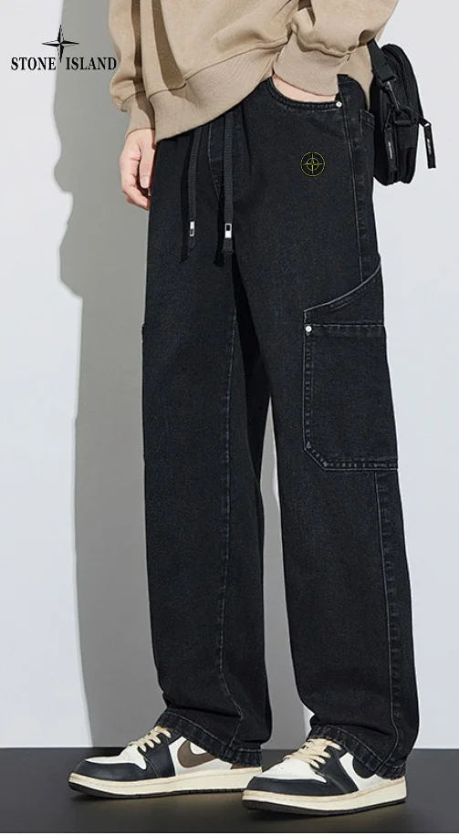 Stone Island Jeans DX30-12 cargo with utility pockets and strap details product detail image 11