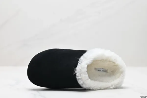 Design Suede Slipper with Shearling Lining Beige Slippers - 10