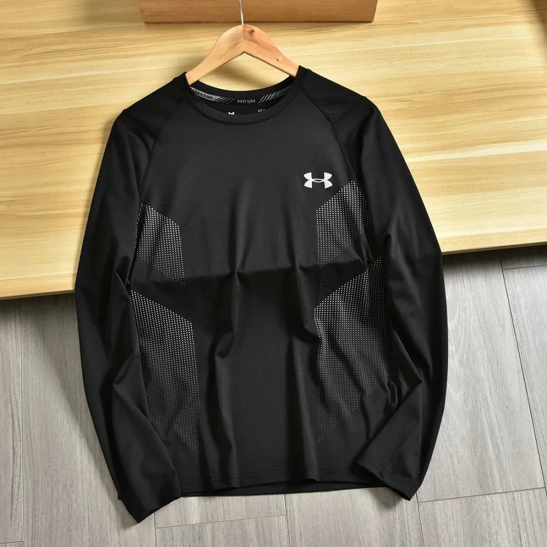 Under Armour HeatGear Mock Neck Long Sleeve Gray Base-Layer - 6