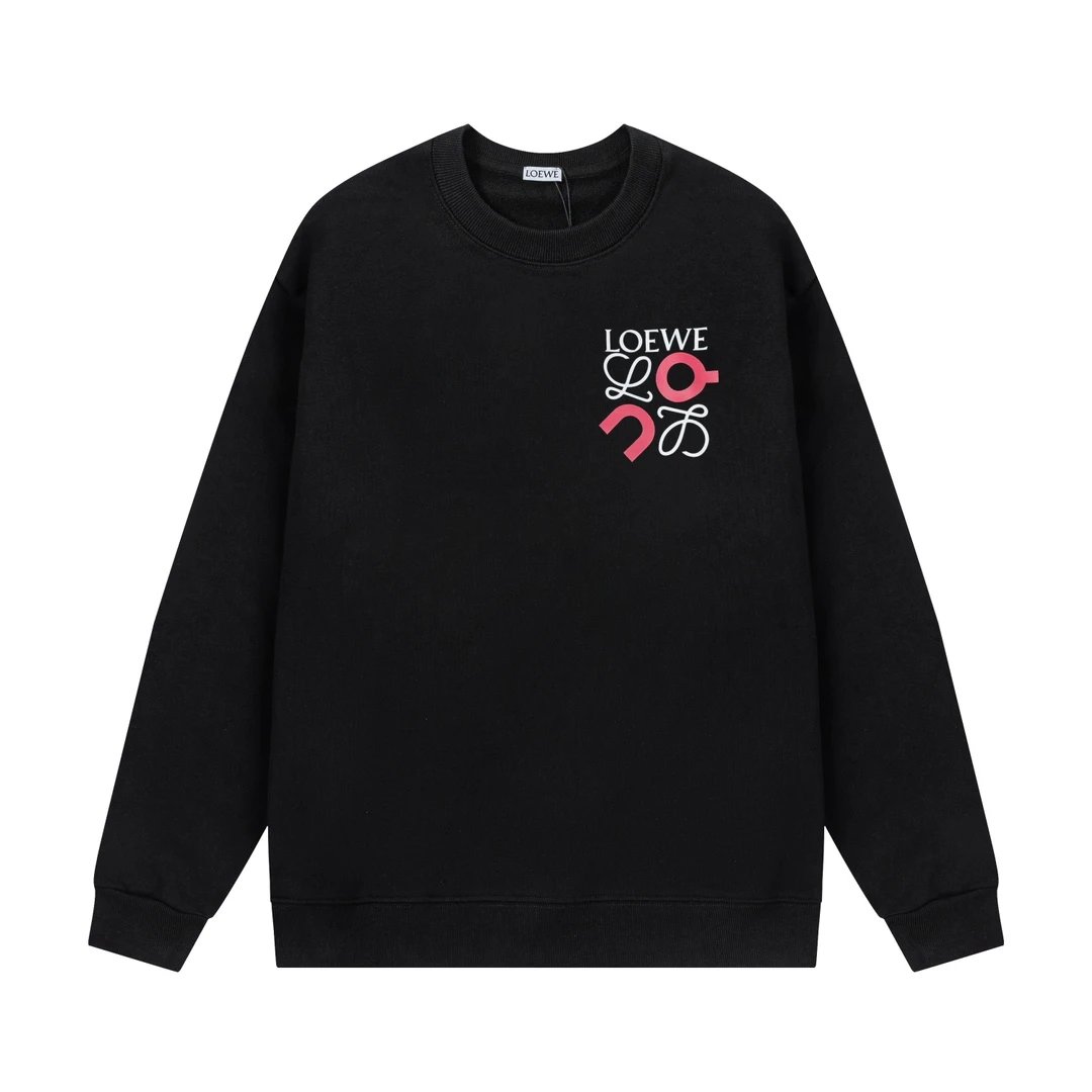 Loewe Anagram Patch Black Sweatshirt Sweater - 6