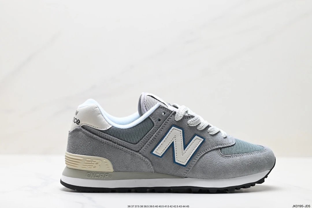 New Balance 574 Grey Blue White Suede