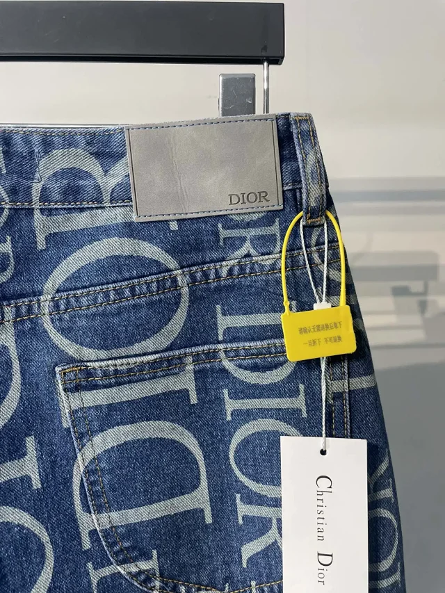 Dior Jeans All-Over Logo Wide-Leg product detail image 10