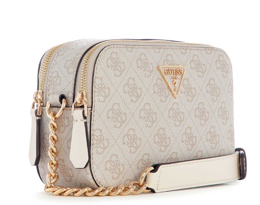Design Guess Camera Bag Beige Monogram Crossbody Bag Crossbody Bags - 2