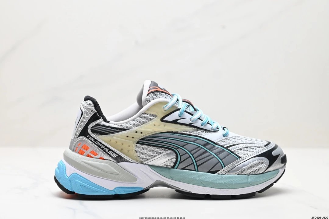Puma Velophase Silver Blue Teal Multicolor