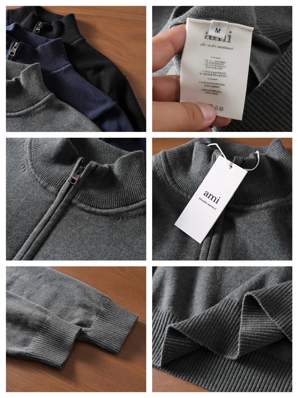 Comme des Garçons Play Half-Zip Sweater Gray product detail 11 in Litbuy spreadsheet finds