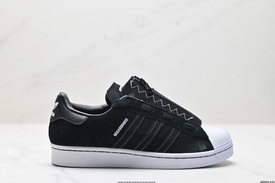Adidas Originals x Neighborhood Superstar Black Sneakers - 14