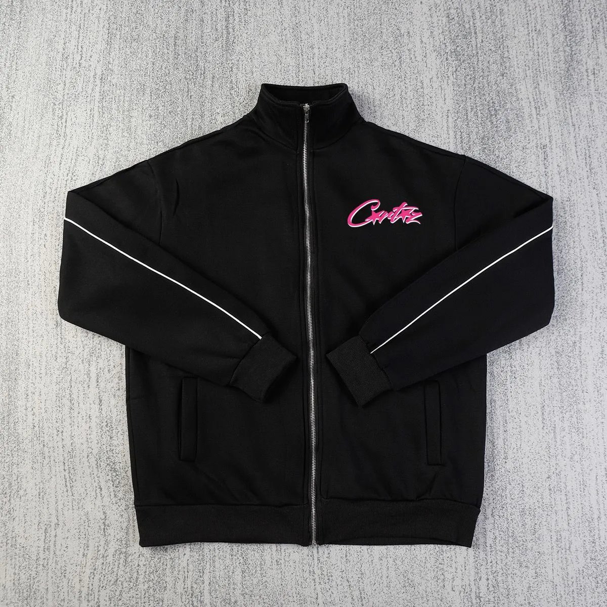 pink printed jacket