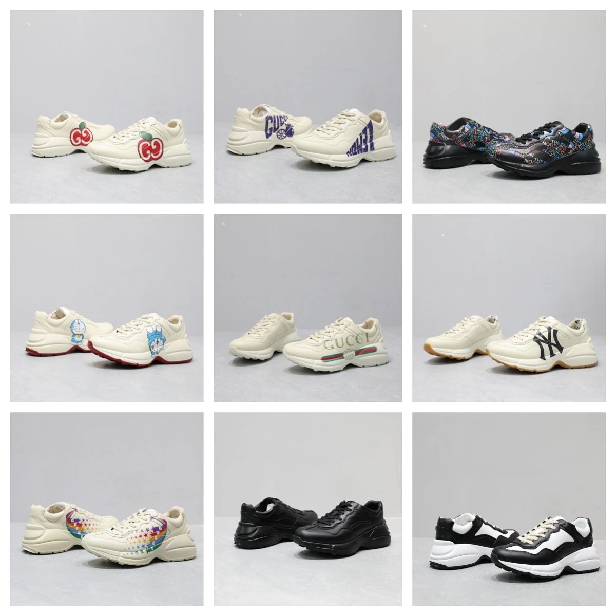 Gucci Rhyton 1921 Logo Sneakers Beige Chunky Sneakers product detail 2 in Litbuy spreadsheet finds