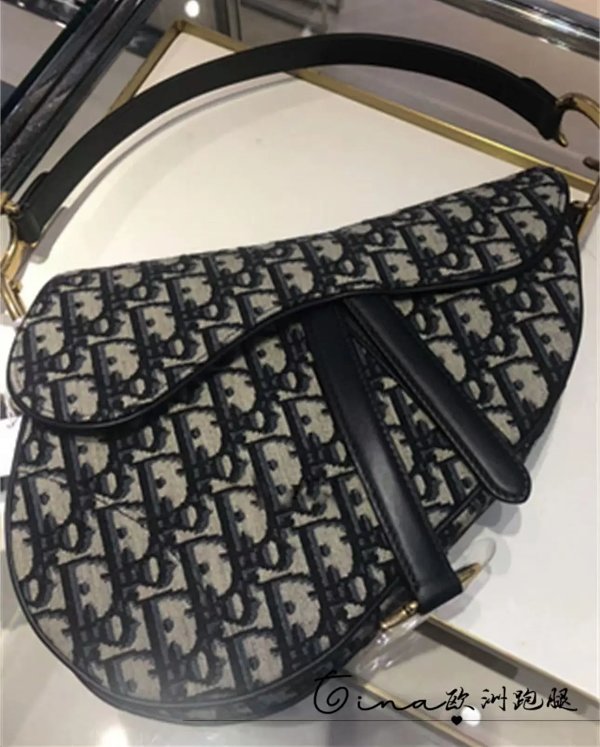 Dior Saddle Bag Oblique Monogram Beige and Black Crossbody Bag product listing in Litbuy spreadsheet finds