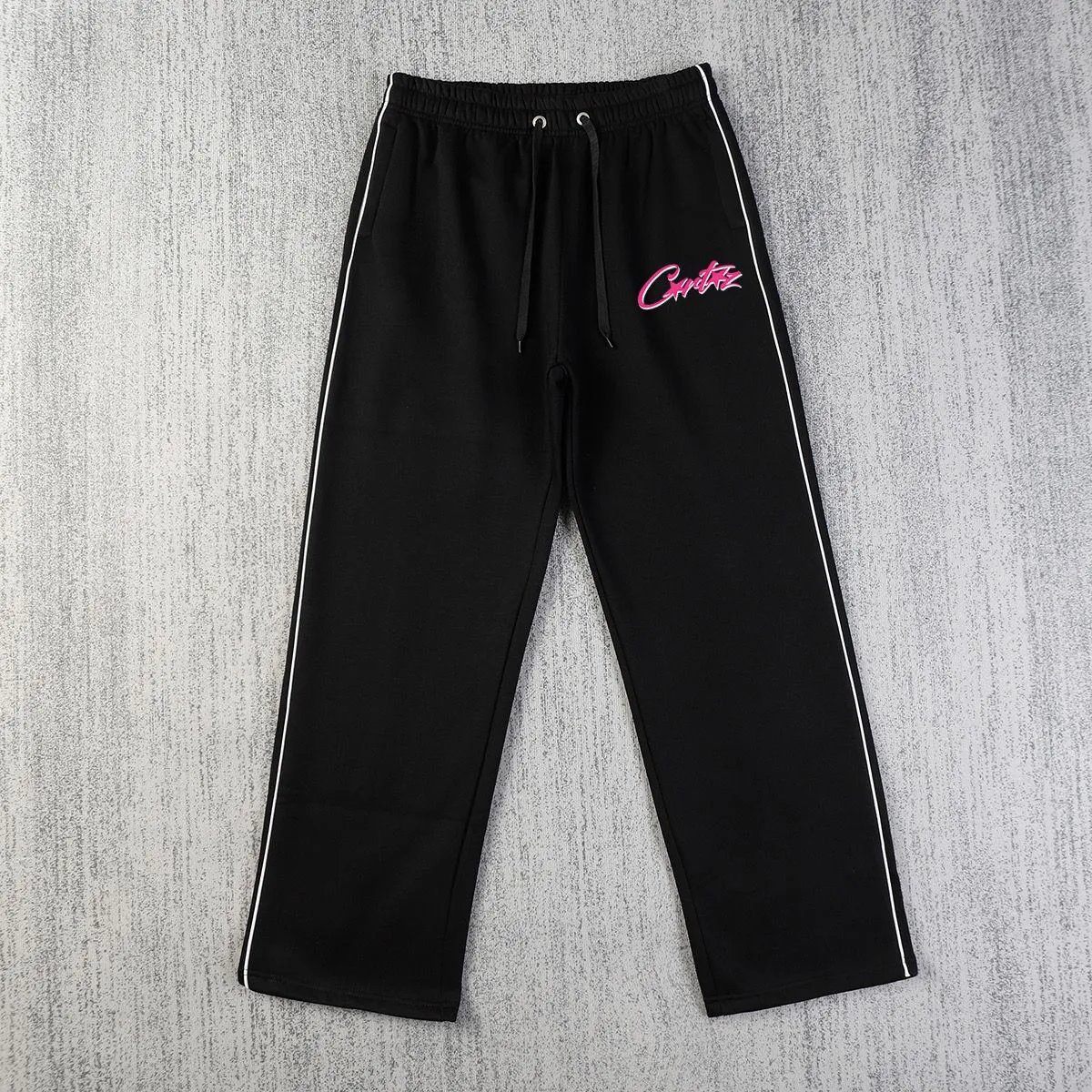 pink printed pants