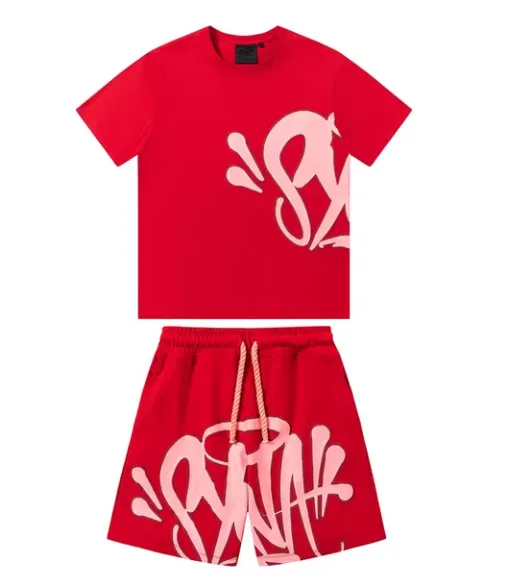 Off-White™ 'Arrow' Graphic T-Shirt and Shorts Set Red - 6