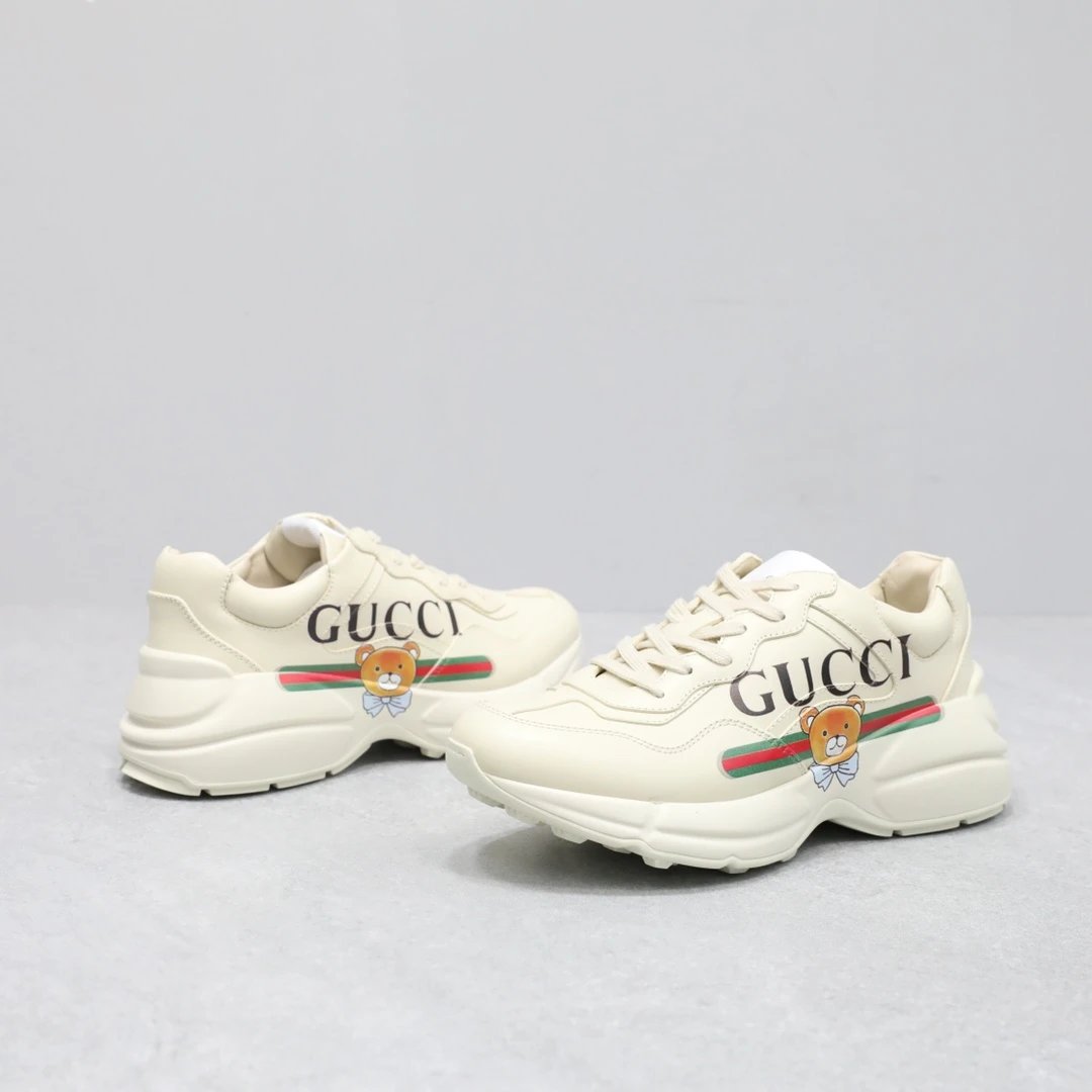 Gucci Rhyton Teddy Bear Web Sneaker Cream