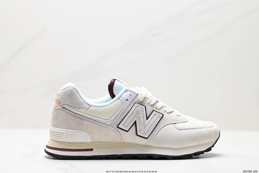New Balance 574 Cream Burgundy