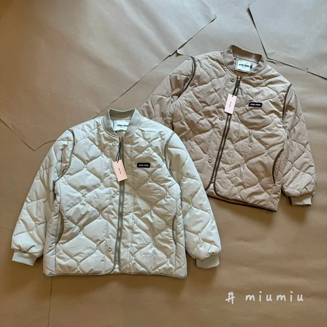 Miu Jackets Logo Puffer Jacket product detail image 11