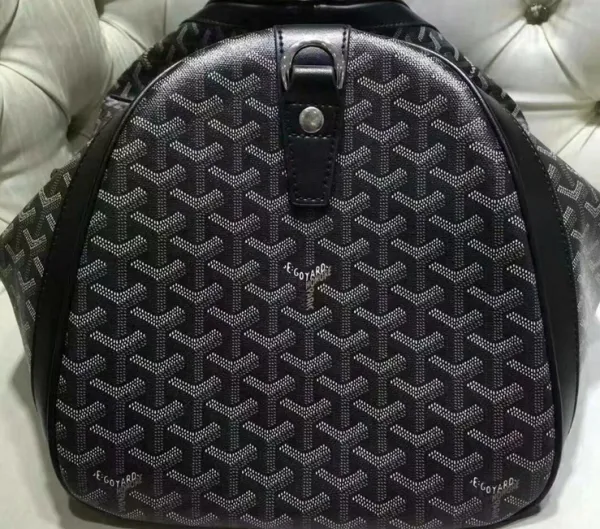 Goyard Saint Louis Duffle Bag Black Monogram Canvas Travel Bag - 10