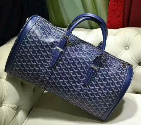 Goyard Saint Louis Duffle Bag Black Monogram Canvas Travel Bag - 11