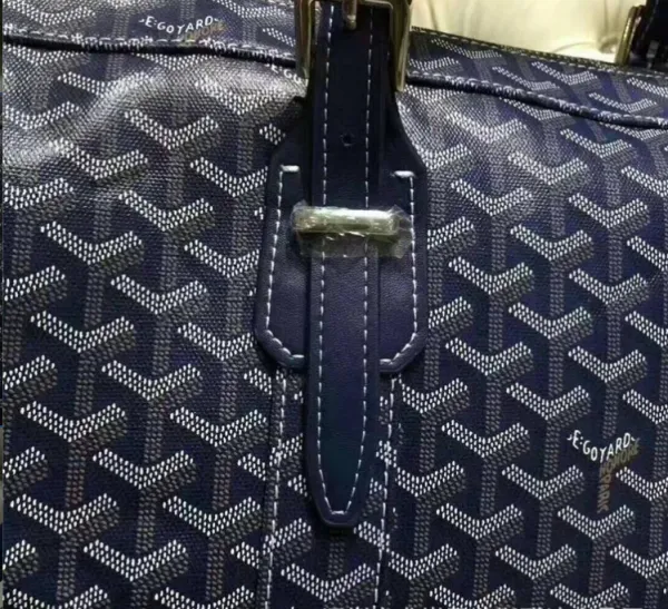 Goyard Saint Louis Duffle Bag Black Monogram Canvas Travel Bag - 12