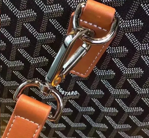 Goyard Saint Louis Duffle Bag Black Monogram Canvas Travel Bag - 17