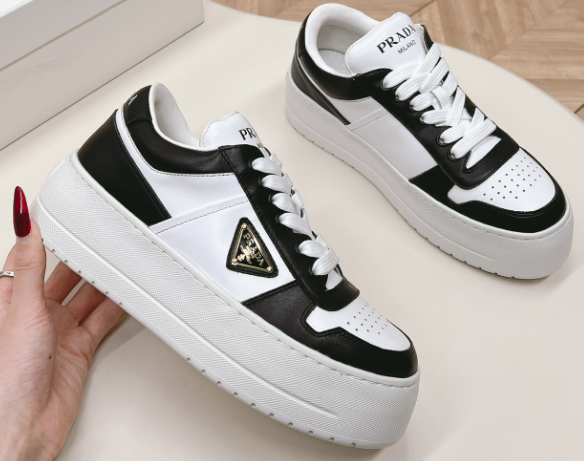 Prada Re-Nylon Platform Sneakers White Chunky Sneakers - 2
