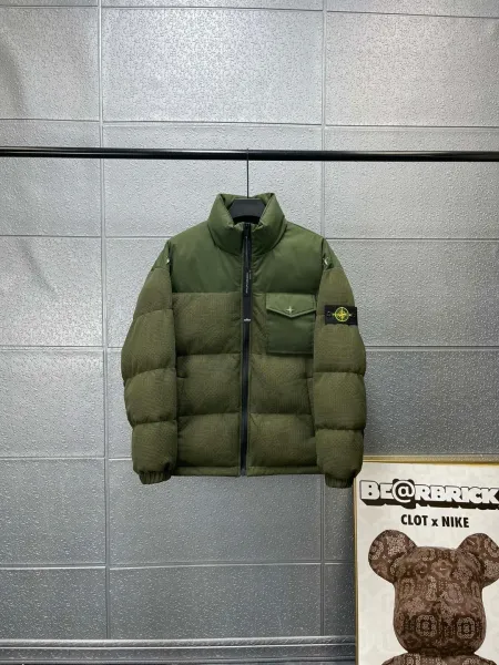 Stone Island Speckled Down Jacket Black - 6