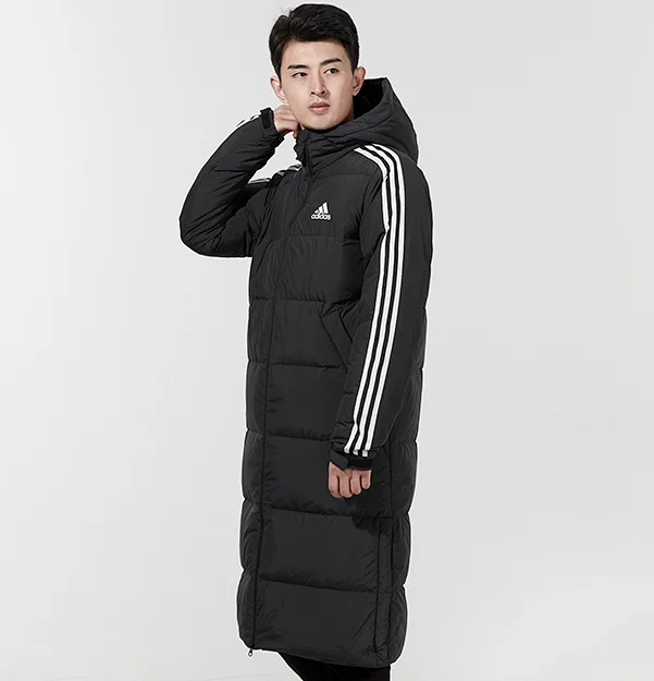 adidas Down Jackets Long Hooded Three-Stripe Puffer product detail image 5