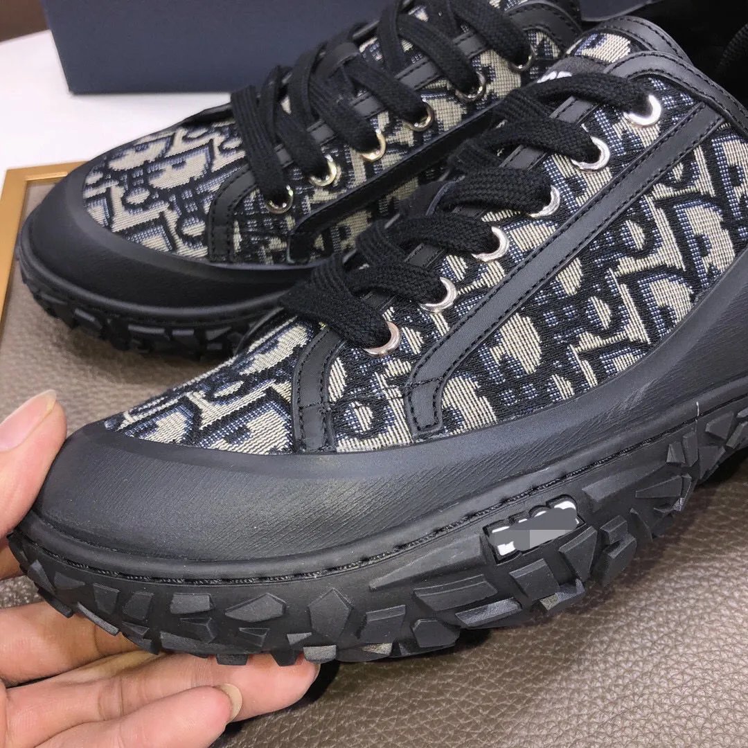 Dior B23 Oblique Print Black Multicolor Sneakers - 9