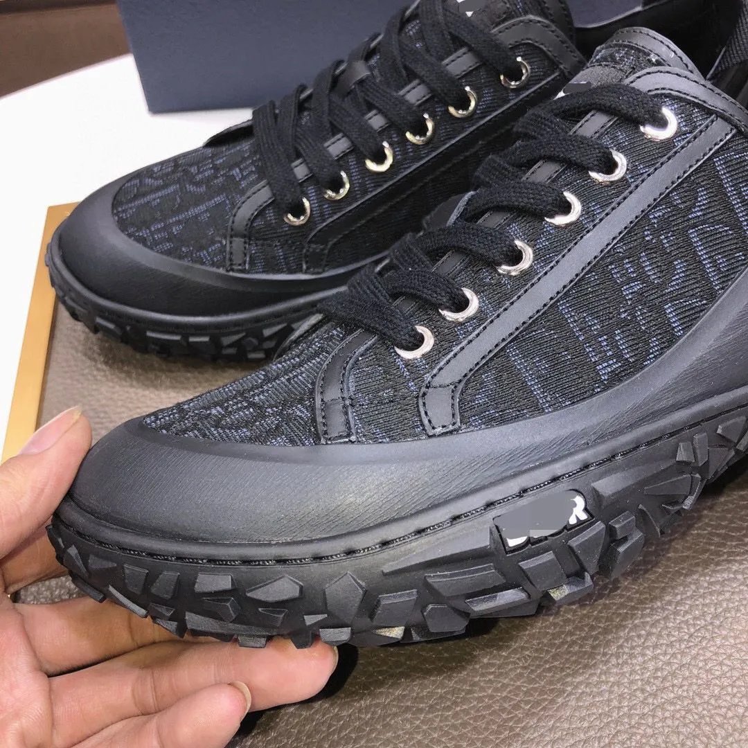 Dior B23 Oblique Print Black Multicolor Sneakers - 12