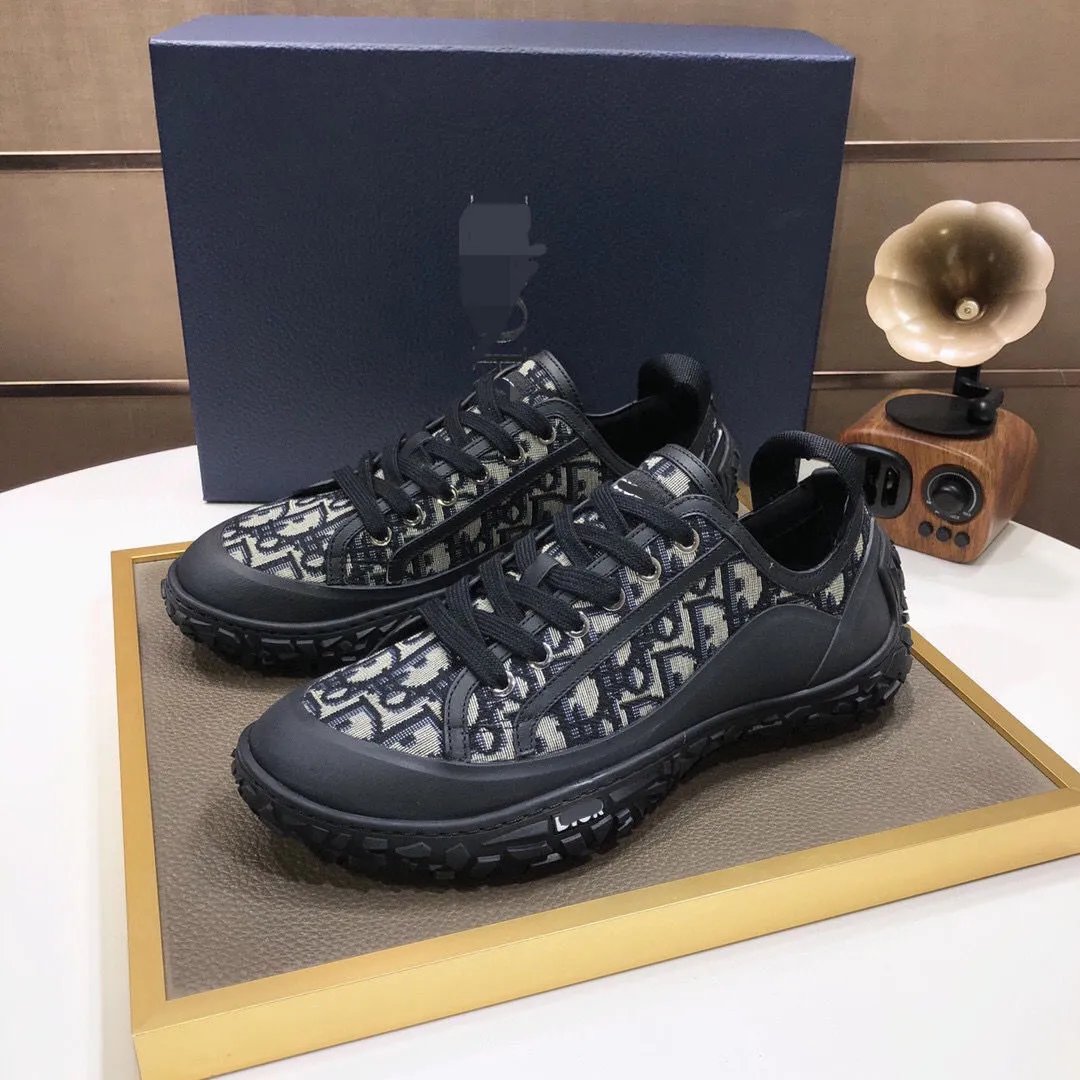 Dior B23 Oblique Print Black Multicolor Sneakers - 10