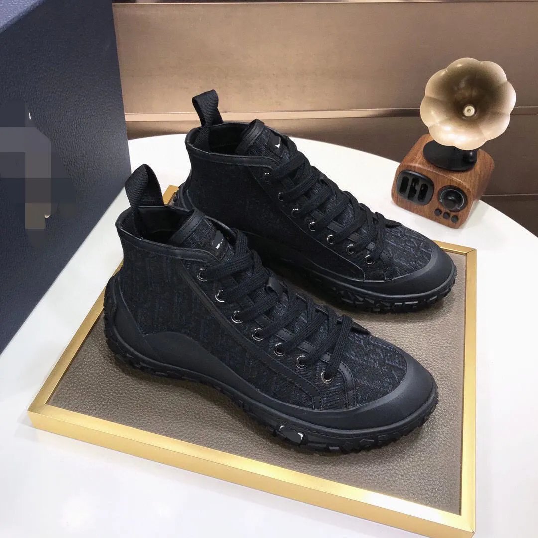 Dior B23 Oblique Print Black Multicolor Sneakers - 7