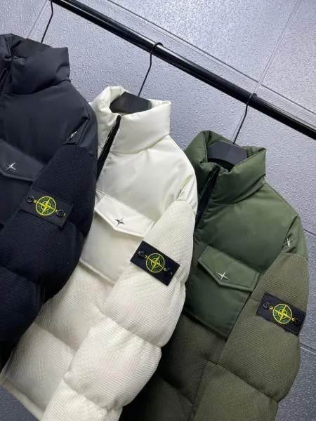 Stone Island Speckled Down Jacket Black - 9