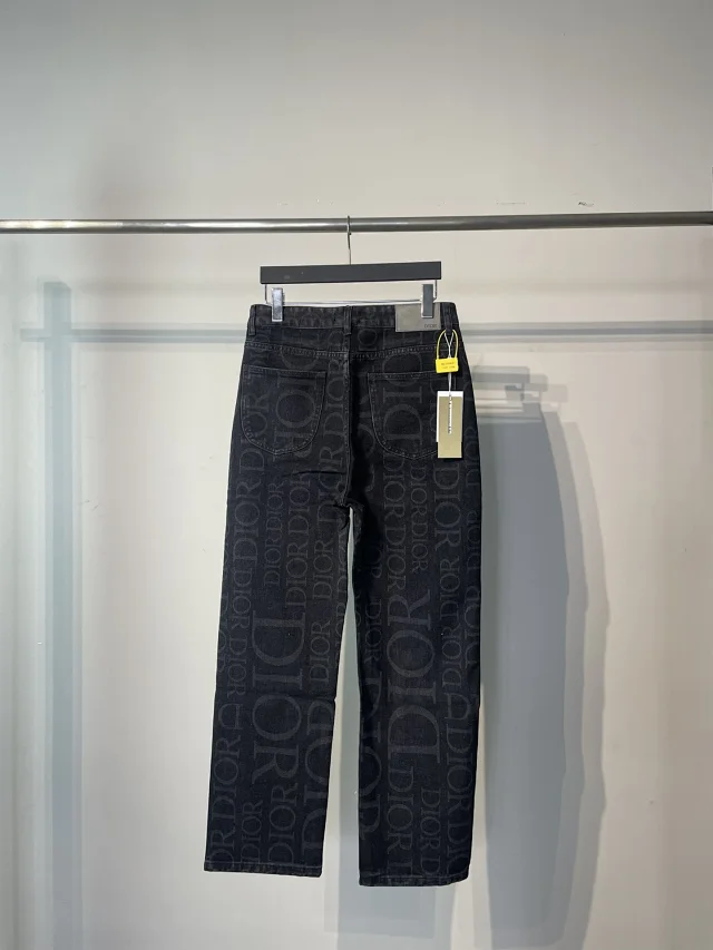 Dior Jeans All-Over Logo Wide-Leg product detail image 7