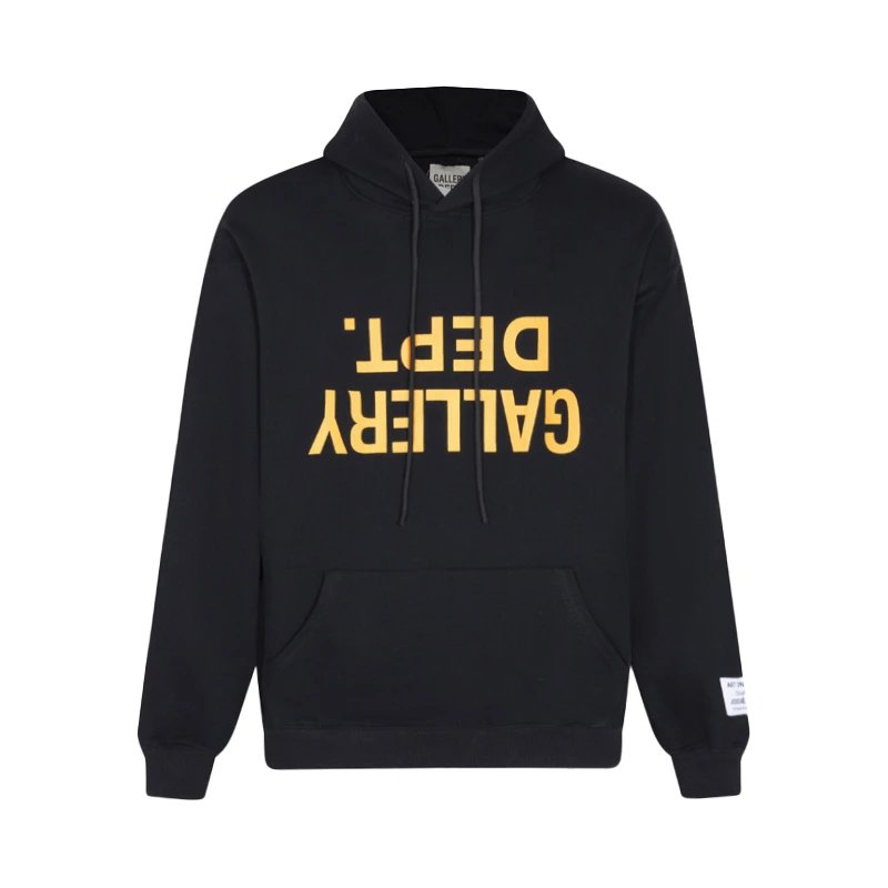 Gallery Dept Hoodie Black Yellow