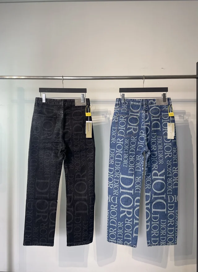 Dior Jeans All-Over Logo Wide-Leg product detail image 3