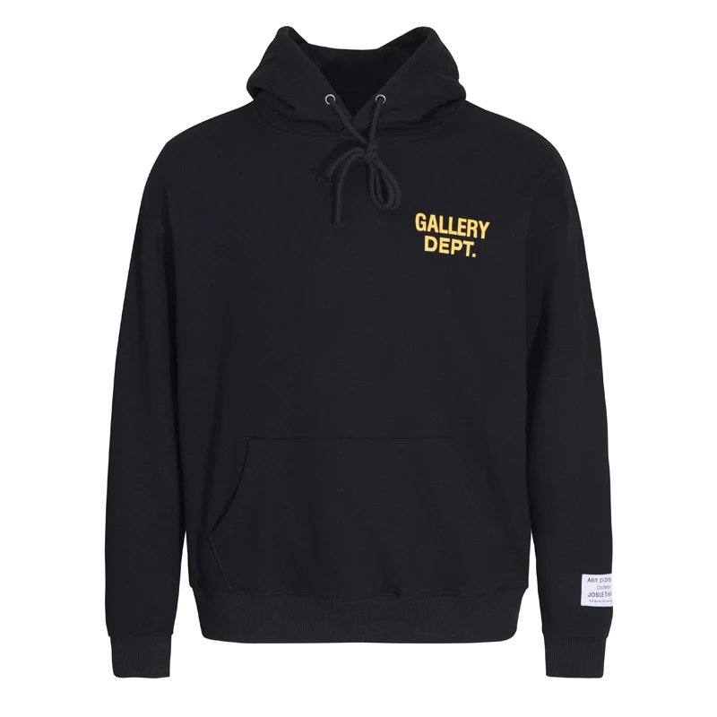 Gallery Dept. Hoodie Black Yellow