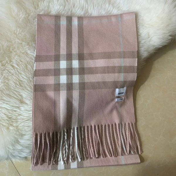 Burberry Classic Check Cashmere Scarf Dusty Pink Scarves product listing in Litbuy spreadsheet finds