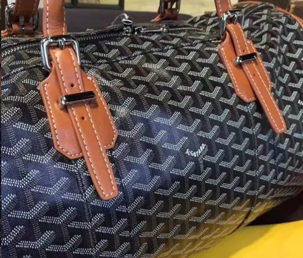 Goyard Saint Louis Duffle Bag Black Monogram Canvas Travel Bag - 16