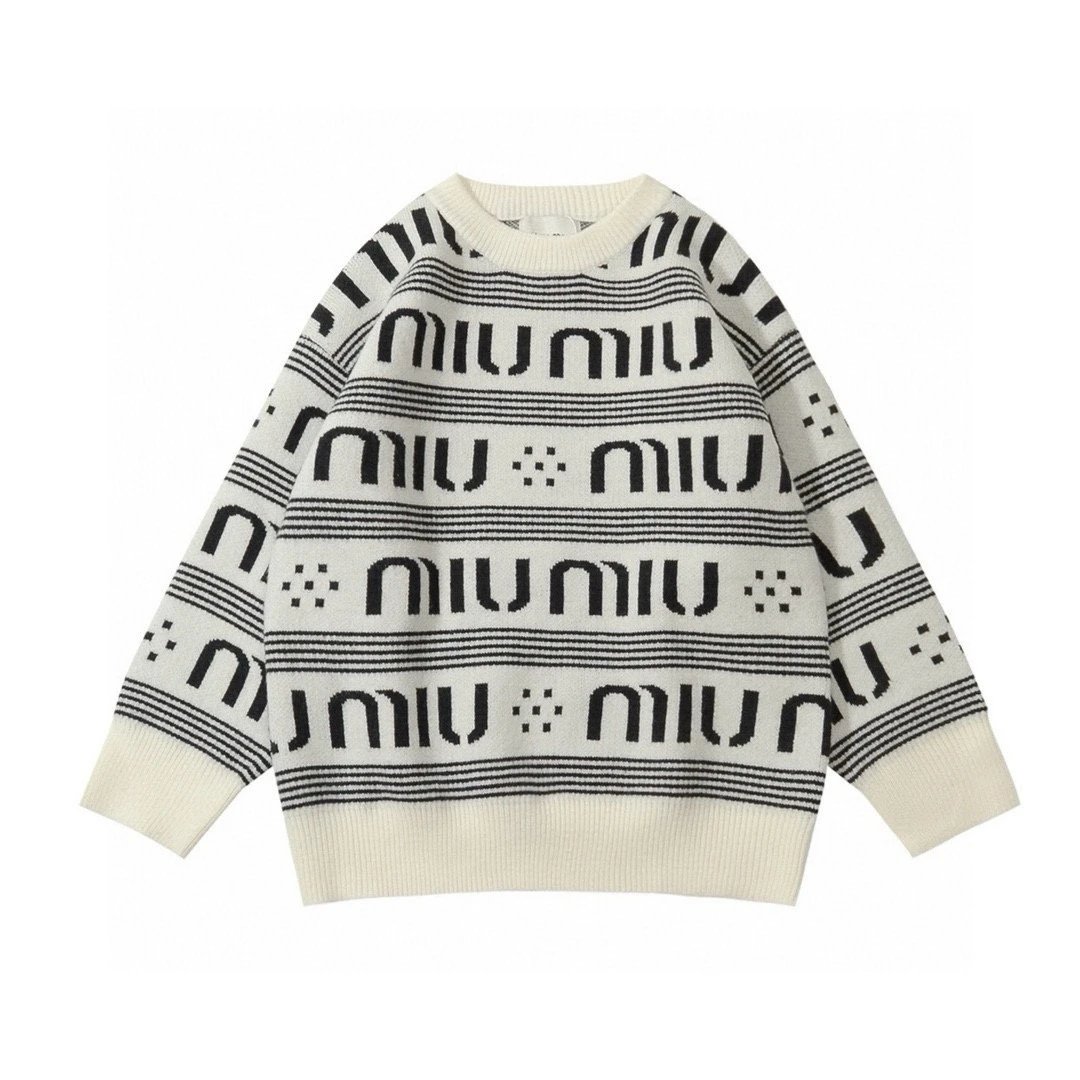 Chanel Gray Knit Sweater with Embroidered Logo - 9