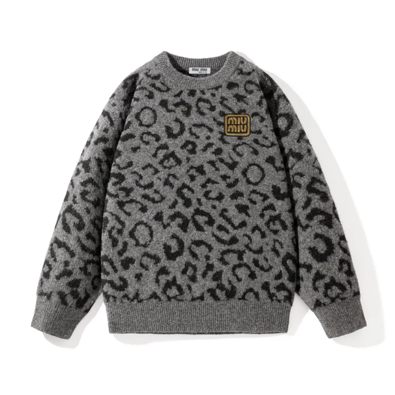 Chanel Gray Knit Sweater with Embroidered Logo - 10