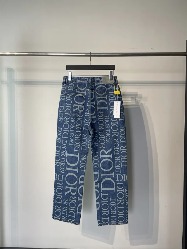 Dior Jeans All-Over Logo Wide-Leg product detail image 5