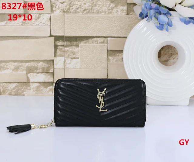 Saint Laurent Wallets & Card Holders Quilted Zip-Around Tassel Wallet product detail image 8
