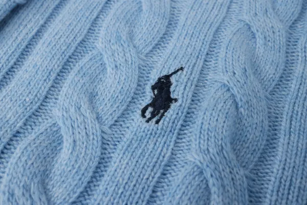 Ralph Lauren Cable Knit Cardigan Light Blue Cardigan - 10