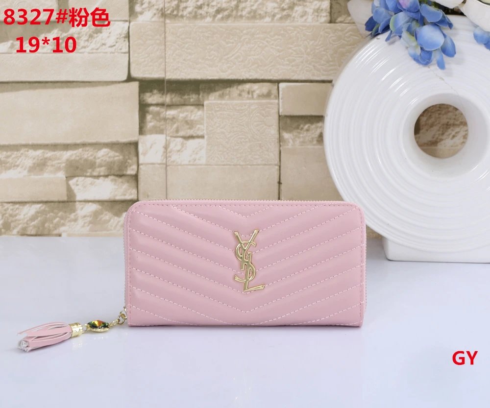 Saint Laurent Monogram Quilted Long Wallet Red - 8