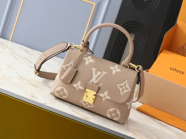 Louis Vuitton Monogram Reverse Petite Malle Handbag Beige Leather Boston Bag - 12