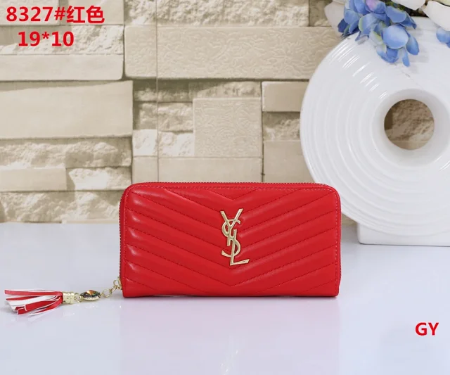 Saint Laurent Wallets & Card Holders Quilted Zip-Around Tassel Wallet product detail image 6