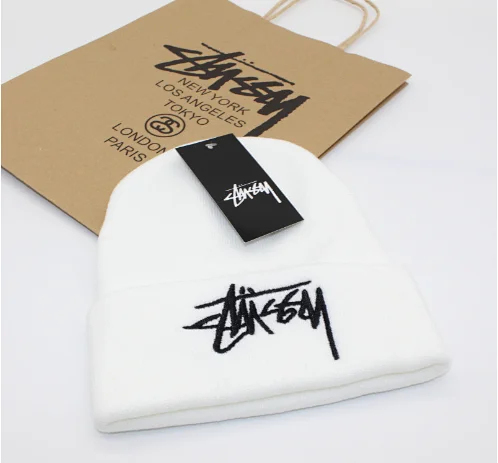 Stüssy Hats Embroidered Logo Rib-Knit Cuffed Beanie product detail image 13